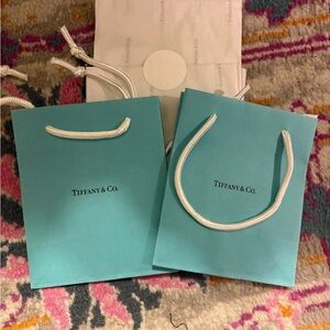Tiffany & Co. Turquoise Bags with White Handles